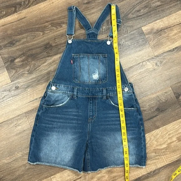 Levi’s Girls Denim Shortalls Size 16 Regular like new - Picture 5 of 12